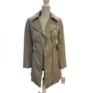 Black Noir NWT Multi Quilt Detail Stone Trench Coat Siize Small